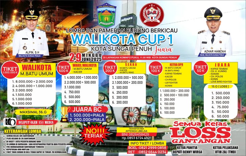 Pameran dan Lomba Burung Berkicau Walikota Cup 1 Sungai Penuh