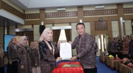 Acara Pengukuhan Forum Kota Sehat di Aula kantor Wali Kota Sungai Penuh