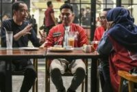 Nama Presiden ke-7 RI Joko Widodo (Jokowi) dan Kaesang Pangarep mengemuka dalam bursa calon ketua umum PSI. (ANTARA FOTO/Hafidz Mubarak A)

