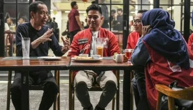 Nama Presiden ke-7 RI Joko Widodo (Jokowi) dan Kaesang Pangarep mengemuka dalam bursa calon ketua umum PSI. (ANTARA FOTO/Hafidz Mubarak A)

