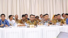 Wali Kota Sungai Penuh, Alfin, S.H., saat menghadiri Rakor Lintas Sektoral Ketahanan Pangan yang digelar Polda Jambi, Selasa (17/6/2025).