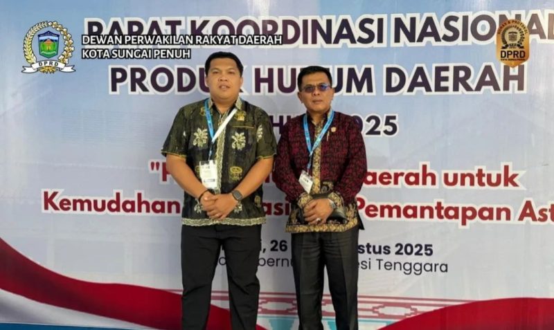 Ketua DPRD Kota Sungai Penuh, Hutri Randa, S.Sos., MM, menghadiri Gala Dinner Rakornas Produk Hukum Daerah se-Indonesia di Kendari, Senin (26/08).