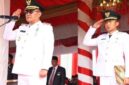 Walikota Sungai Penuh Alfin SH memimpin upacara HUT ke-80 RI di Lapangan Merdeka.