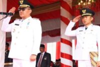 Walikota Sungai Penuh Alfin SH memimpin upacara HUT ke-80 RI di Lapangan Merdeka.