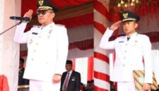 Walikota Sungai Penuh Alfin SH memimpin upacara HUT ke-80 RI di Lapangan Merdeka.