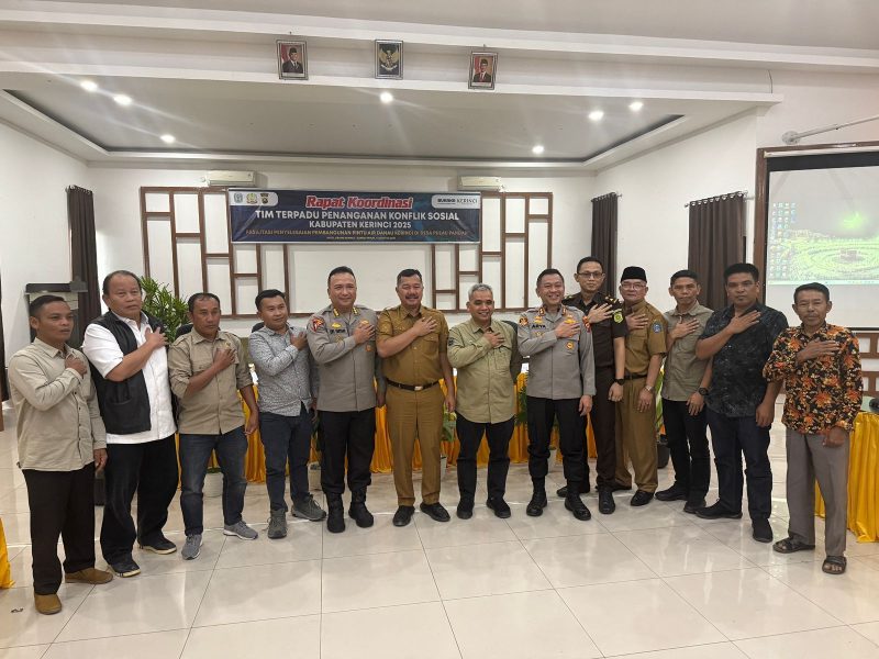 Rapat koordinasi Tim Terpadu Penanganan Konflik Sosial Kabupaten Kerinci bersama Polda Jambi