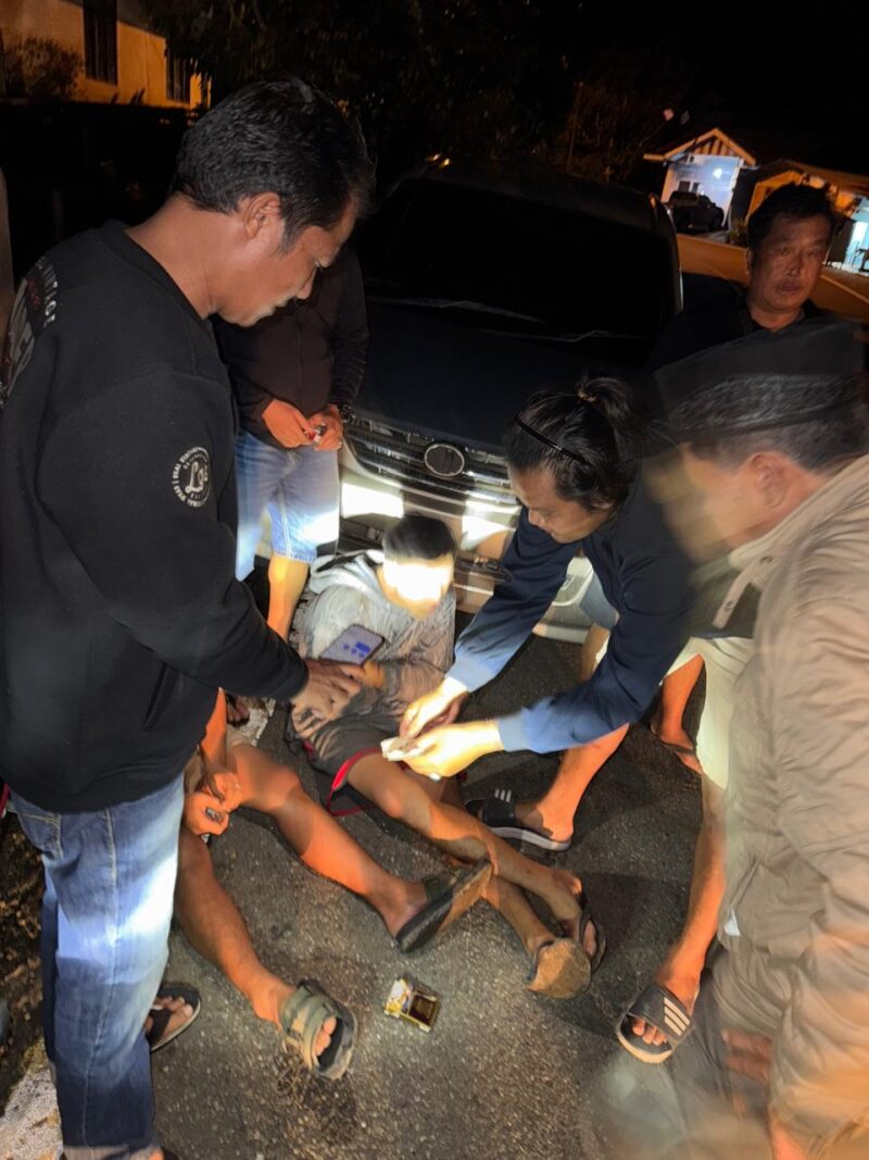 Penangkapan Pemuda Penyalahan Penguna Ganja di Sungai Ning