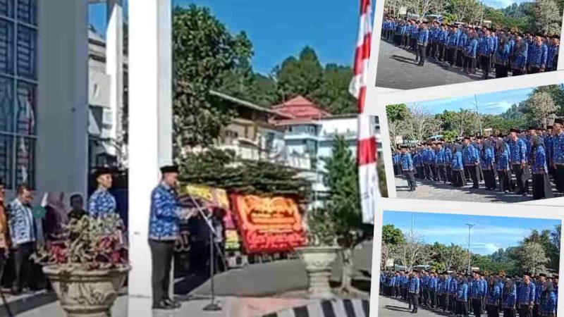 Walikota Sungai Penuh, Alfin SH, saat memberikan amanat pada pelantikan 821 PPPK tahap I tahun 2024.