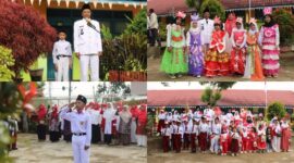 Upacara HUT RI ke-80 Desa Talang Lindung berlangsung meriah dan khidmat.