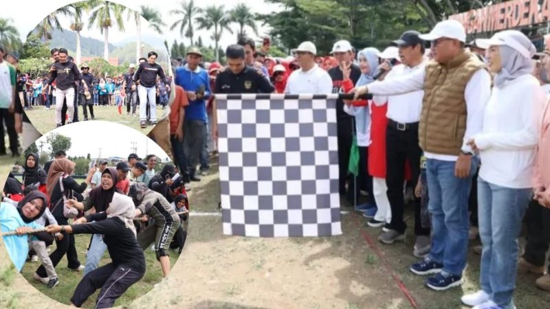 Walikota Sungai Penuh, Alfin, SH, secara resmi membuka lomba olahraga tradisional dalam rangka HUT RI ke-80.