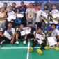 Fhoto Atlit Bulu Tangkis Kota sungai Pada Kejuaraan Provinsi Jamdi Di Kuala Tungkal