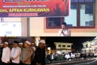 Wako Alfin menghadiri doa bersama dan aksi damai 1.000 lilin di Mapolres Kerinci, Minggu (31/08).