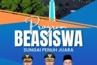 Wali Kota Alfin bersama Wakil Wali Kota Azhar Hamzah saat peluncuran Program Beasiswa Sungai Penuh Juara 2025.