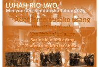 Poster resmi Luhah Rio Jayo menyongsong Kenduri Sko Tahun 2026 dengan tema Adot Lamo Pusako Usang sebagai simbol pelestarian adat dan persatuan masyarakat.