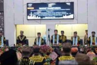 Suasana khidmat Rapat Paripurna Istimewa DPRD Kota Sungai Penuh dalam rangka memperingati HUT ke-17 Kota Sungai Penuh Tahun 2025.