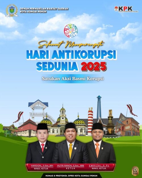 Hutri Randa menyampaikan komitmen DPRD Sungai Penuh dalam peringatan Hari Antikorupsi Sedunia 2025.