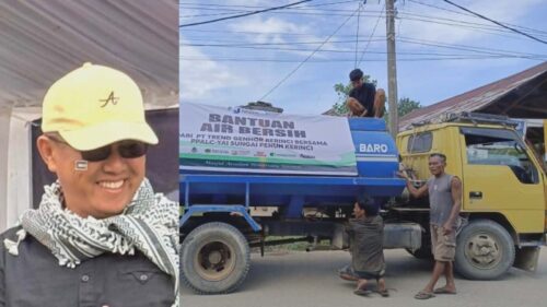 PT Tren Gen Horizon menyalurkan satu tangki air bersih kepada warga Aceh Tamiang terdampak kekeringan melalui PPALC-YAI Sungai Penuh Kerinci.