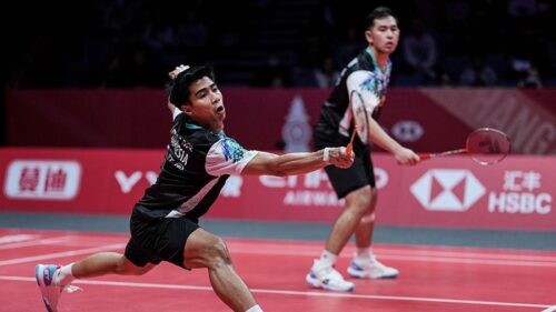 Sabar Karyaman Gutama/M. Reza Pahlevi Isfahani tampil dominan saat mengalahkan Chen Zhi Ray/Lin Yu Chieh pada babak 32 besar India Open 2026.