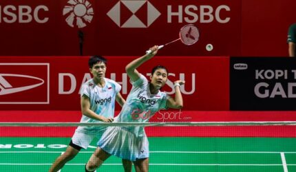Tiwi/Fadia saat bertanding pada babak pertama German Open 2026 di Jerman.