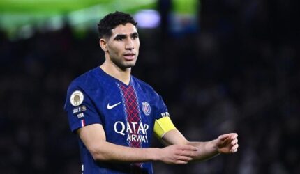 Potret Achraf Hakimi, bek Paris Saint-Germain, yang akan menjalani persidangan kasus dugaan pemerkosaan di Prancis.