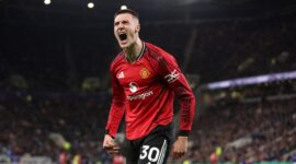 Benjamin Sesko kembali menjadi penentu Manchester United sebagai pemain pengganti. (Foto: Mark Cosgrove/News Images/Sipa U/News Images)