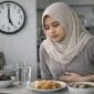 Menu sahur sehat dengan sayur, buah, dan sumber protein membantu menahan lapar lebih lama saat puasa.