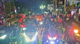 Wali Kota Sungai Penuh, Alfin, bersama Forkopimda saat melakukan patroli pengamanan malam takbiran dan peninjauan kebersihan kota, Jumat (20/03).