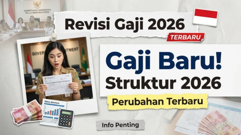 Rincian komponen gaji ASN 2026 menunjukkan perbedaan antara gaji pokok dan total penghasilan setelah tunjangan