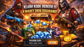 Pemain Free Fire menukarkan kode redeem terbaru 4 Maret 2026 untuk mendapatkan hadiah eksklusif