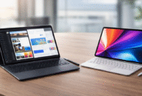 Ilustrasi tablet premium yang dapat menggantikan fungsi laptop pada 2026.