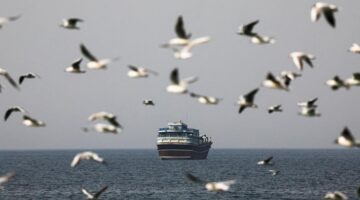 sebuah kapal tanker dalam pelayaran diselat Hormuz saat konplik Iran dengan AS- Israel