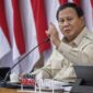 Presiden Prabowo Subianto bersilaturahmi dengan para mantan ajudan dan pengawal yang pernah mendampinginya saat masih aktif di militer di kediamannya di Hambalang, Bogor.