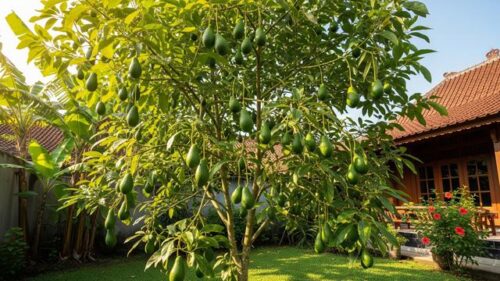 Pohon alpukat berbuah lebat setelah mendapatkan perawatan dan pemupukan yang tepat.