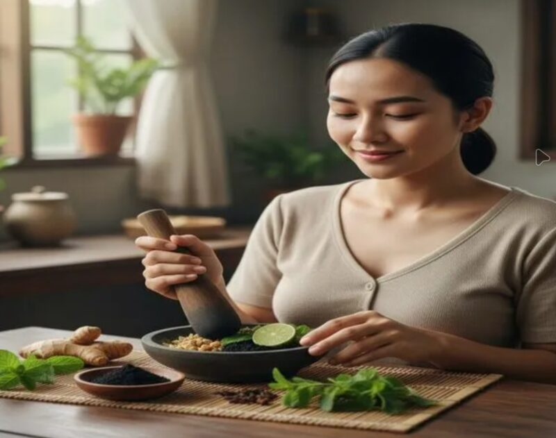 Penggunaan bahan alami seperti jeruk nipis dan rempah dapat membantu menjaga kesehatan secara tradisional