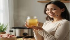 Kaldu tulang hasil rebusan lama sebagai sumber kolagen alami