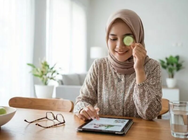 Kebiasaan sederhana seperti mengatur jarak layar membantu menjaga mata tetap sehat