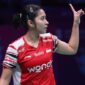 Ester Nurumi Tri Wardoyo tampil gemilang dan memastikan kemenangan Indonesia atas Taiwan pada laga penentuan Uber Cup 2026 di Denmark