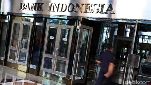 Tampak gedung Bank Indonesia di Jakarta yang menjadi pusat pengambilan kebijakan stabilisasi nilai tukar rupiah.