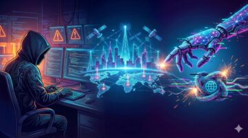 Ilustrasi serangan siber yang menggambarkan dugaan penggunaan backdoor dan botnet untuk melumpuhkan jaringan