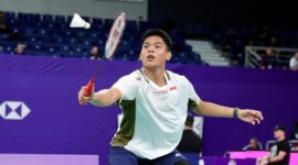 Sejumlah pemain debutan Indonesia bersiap bertanding pada Kejuaraan Asia 2026 di Ningbo Olympic Sports Center, China.