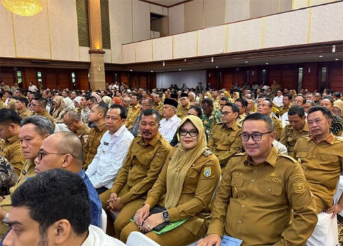 Wali Kota Sungai Penuh, Alfin, mengikuti Rapat Koordinasi Nasional Mitigasi Kekeringan Lahan Pertanian yang diselenggarakan Kementerian Pertanian RI di Jakarta Selatan, Senin (20/4/2026).