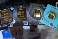 Harga emas Antam, UBS, dan Galeri24 di Pegadaian pada 8 Mei 2026 menunjukkan pergerakan bervariasi.