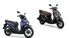 Perbandingan tampilan Honda BeAT dan Yamaha Gear 125 sebagai skutik entry level di Indonesia.