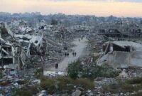 Foto: Kerusakan di Gaza akibat serangan Israel (AFP/EYAD BABA)