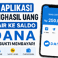 Ilustrasi aplikasi penghasil uang yang menawarkan saldo DANA sebagai hadiah bagi pengguna. ( Foto AI)