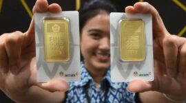 Ilustrasi emas batangan Antam. Harga emas Antam pada 7 Juni 2026 tercatat stabil.(Foto : ANTARA /Indrianto Eko Suwarso/Spt)
