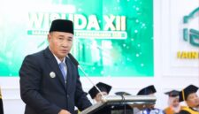 Wako Sungai Penuh Alfin menghadiri dan memberikan sambutan pada Wisuda XII IAIN Kerinci di Aula Digital Perpustakaan IAIN Kerinci, Kamis (18 Juni 2026).