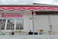 Tampak depan kantor DPC Partai Gerindra Kota Sungai Penuh( Foto : Dok,DPC Partai Gerindra Sungai Penuh)