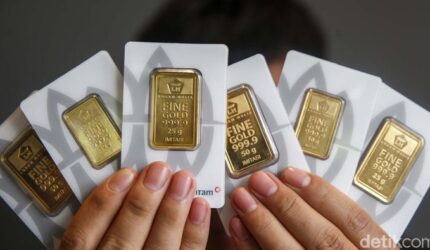 Harga emas Antam 24 karat hari ini stagnan di Rp 2.774.000 per gram