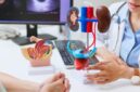 Seorang dokter menunjukkan model anatomi ginjal kepada pasien saat konsultasi untuk menjelaskan fungsi dan risiko penyakit ginjal.(Foto : Getty Images/PonyWang)